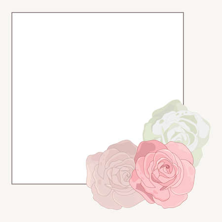 roses invitation backgroundのイラスト素材