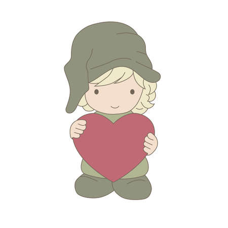 elf with heartのイラスト素材