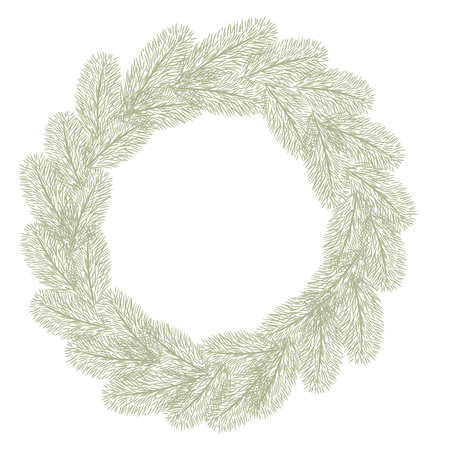 Christmas wreathのイラスト素材