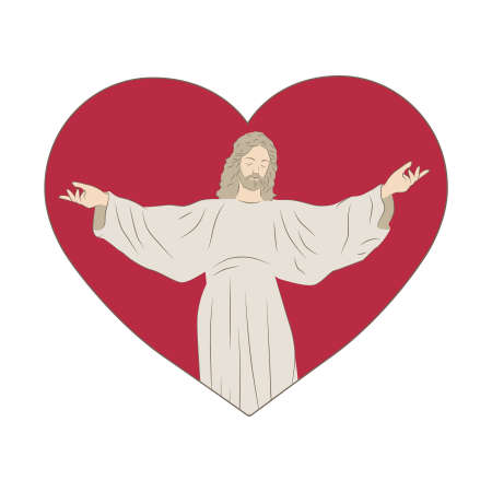 Lord Jesus Christ, Good Shepardのイラスト素材