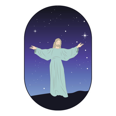 Lord Jesus Christ, Good Shepardのイラスト素材