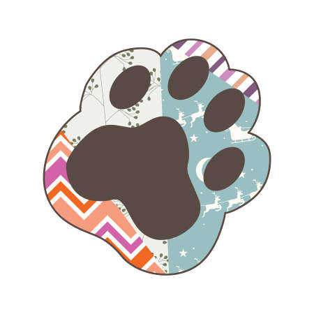 Patchwork toy animalのイラスト素材