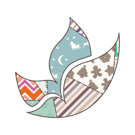 Patchwork toy animalのイラスト素材