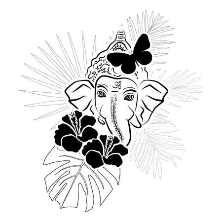 Lord Ganesha, vectorのイラスト素材