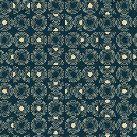 Seamless pattern with hand drawn ornameny in style Art Deco.