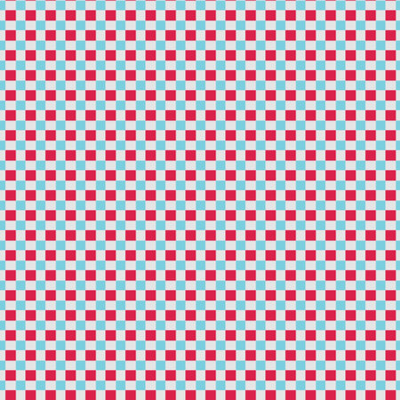 Seamless plaid pattern with hand drawn checks on redColor of the year Viva Magenta backgroundのイラスト素材