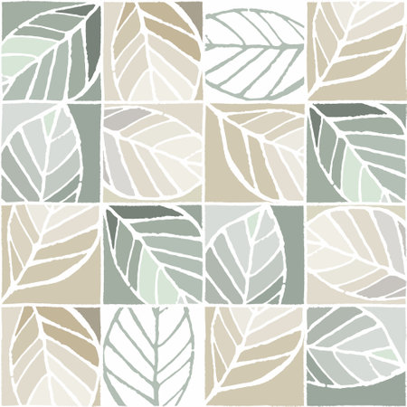 Seamless pattern with elm tree branches and leaves for surface design and other design projectsのイラスト素材