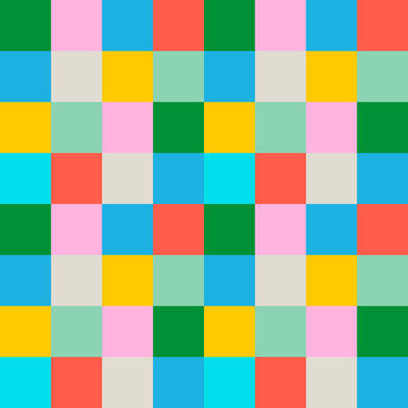 Seamless plaid pattern with hand drawn checks in futuristic aesthetics and retro futurism
