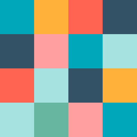 Seamless plaid pattern with bright checks in futuristic aesthetics and retro futurismのイラスト素材