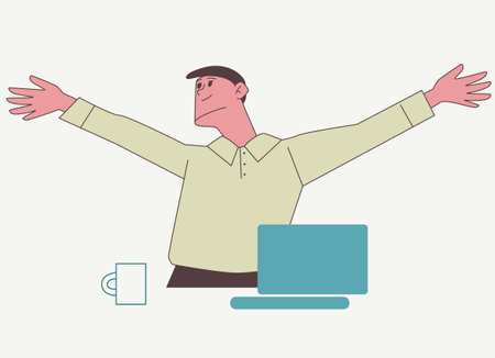 Remote work, social networking, cv, exam preparation, homeworkのイラスト素材