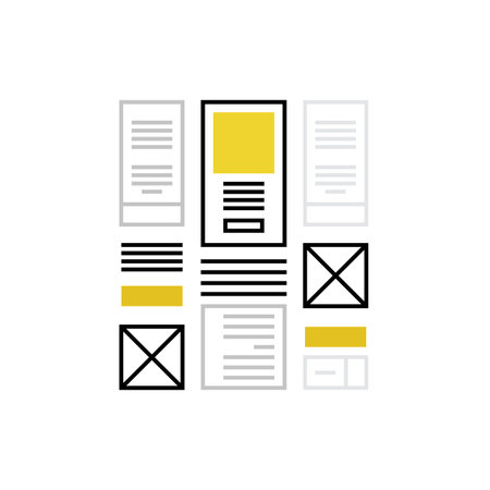 Modern icon of web framework templates, designing site and webpage layout. Premium quality...