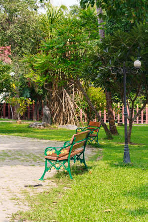 Chair, the noon on templeの写真素材