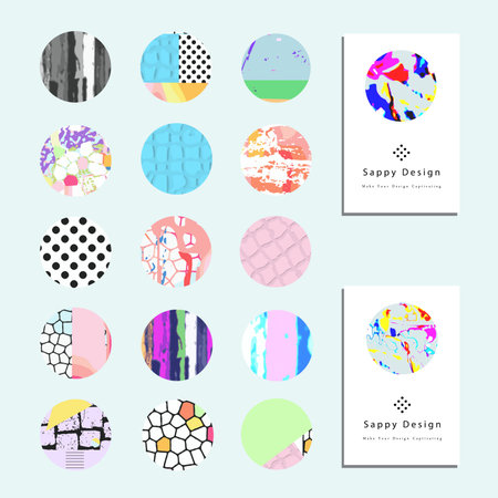 Set of artistic vector greeting cards design. Colorful frame pattern textures for wedding,...