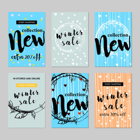 Sale website banners design set. Sale tag. Sale promotional material vector illustration. Design for social media banner, poster, email, newsletter, ad, leaflet, placard, brochure, flyer, web stickerのイラスト素材