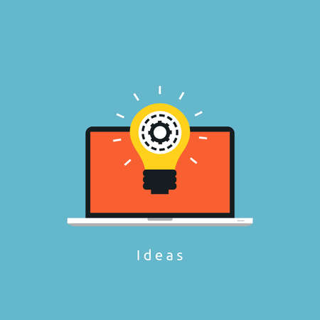 Creative web design flat vector illustration. Web design development, content management, logo design, graphic design, freelance work, ideas, brainstorming and innovation for web banners and appsのイラスト素材