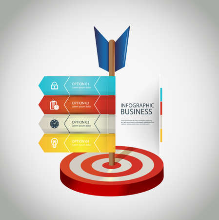 Vector illustration of business infographics options bannerのイラスト素材