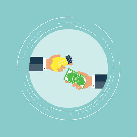 Paying for an idea conceptのイラスト素材