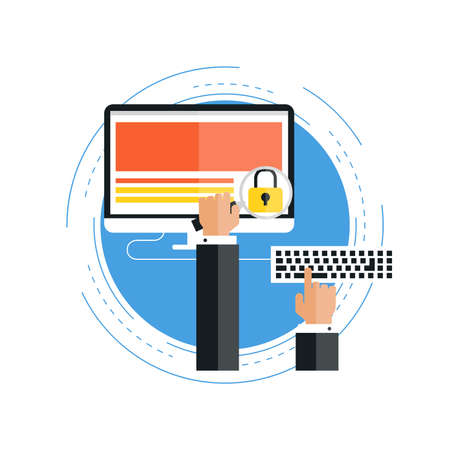 Internet security conceptのイラスト素材