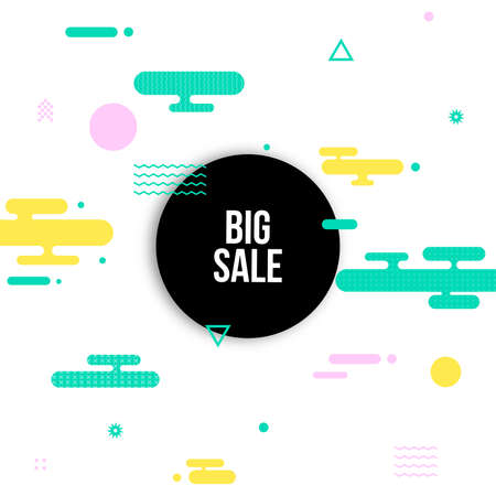 Sale banner design. Sale banner template vector illustration. Background with dynamic design, colorful pattern texture. Modern cover designのイラスト素材