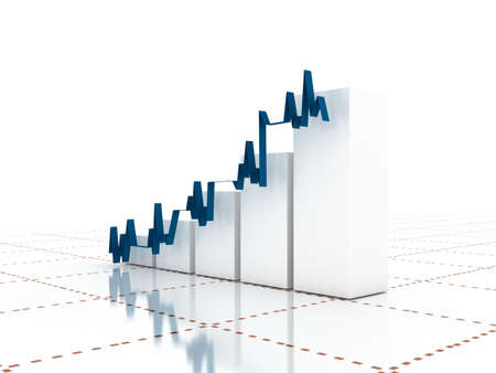 3d abstract chart for company presentationの写真素材