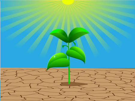 Ecological concept with green leafsのイラスト素材