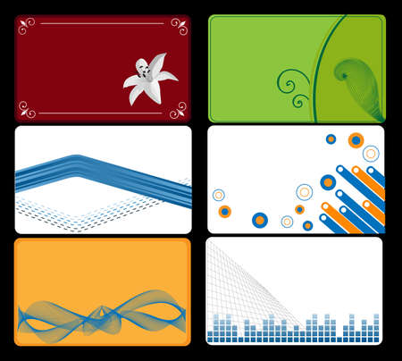 Set of business card any colourのイラスト素材