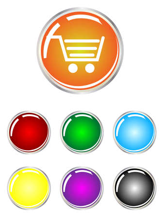 Set of buttons any colorのイラスト素材