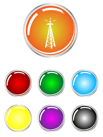 Set of buttons any colorのイラスト素材