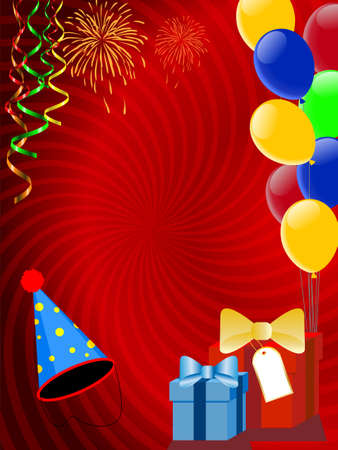 Holiday decoration with ballonsのイラスト素材