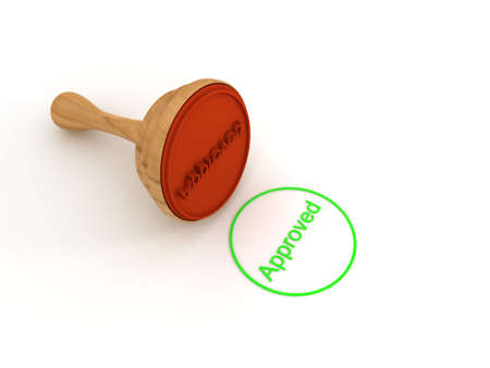 Stamp on white background . 3d renderの写真素材