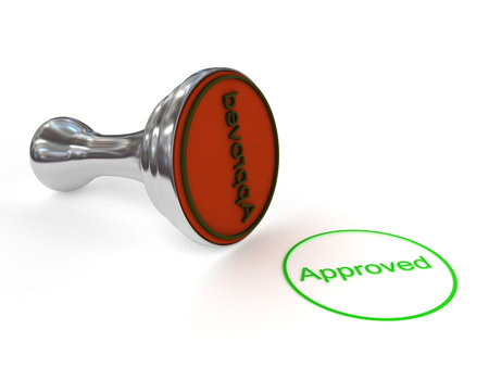 Stamp on white background . 3d render