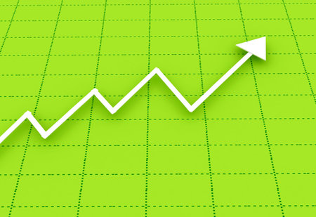 3d abstract chart for company presentation
