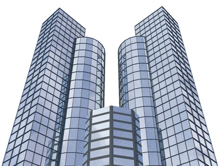 3d abstract skyscrapers for company presentation. 3D render
