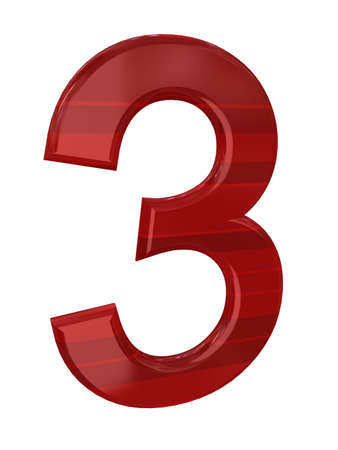 Number over white background. 3d renderの写真素材