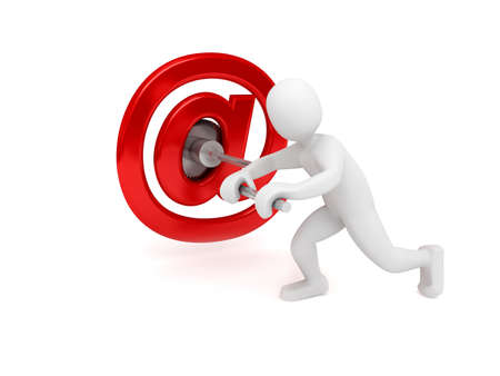 e-mail sign over white. 3d renderの写真素材