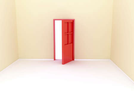 Room with door. 3D renderingの写真素材