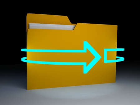 Folder over white background. 3d renderの写真素材