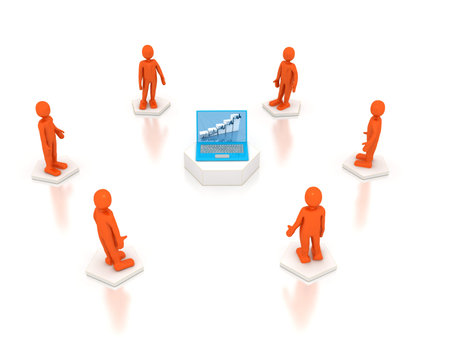 Communication concept. 3d rendered image