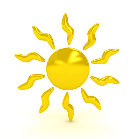 Weather symbol over white background. 3d computer generated imageの写真素材