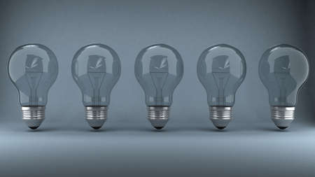 Bulb over backgroundの写真素材