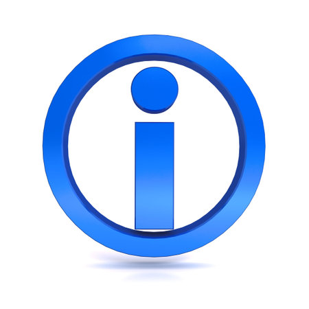 Information sign over white. computer generated imageの写真素材