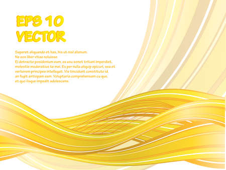 Abstract vector background with yellow waves. eps10のイラスト素材
