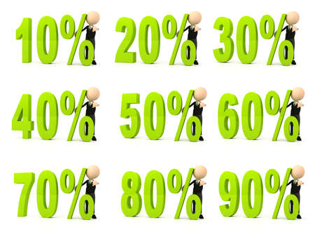 Percent symbol on white backgroundの写真素材