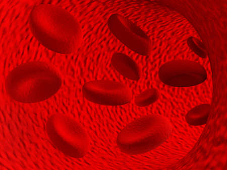 illustration of blood particles in focusの写真素材