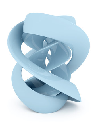 abstract 3d illustration over white  computer generatedの写真素材