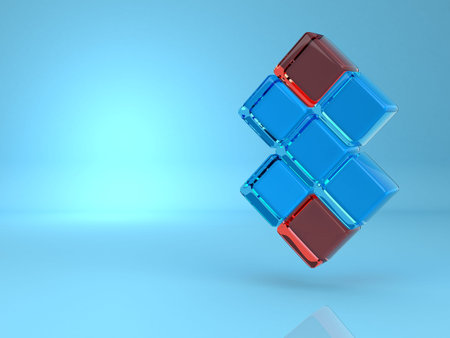Abstract background of 3d blocks