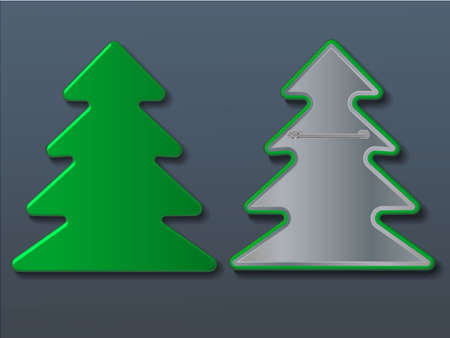 Vector christmas tree badge. Illustrationのイラスト素材