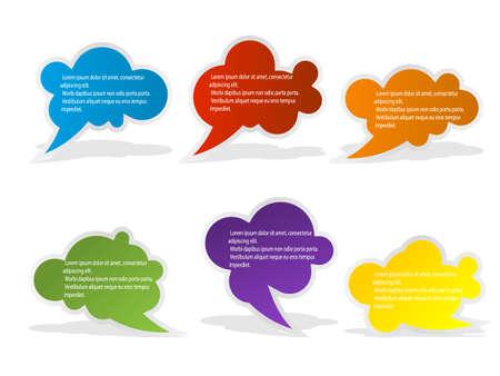 Speech color bubbles set for designのイラスト素材