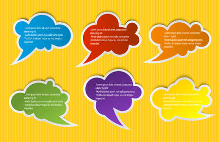 Speech color bubbles set for designのイラスト素材