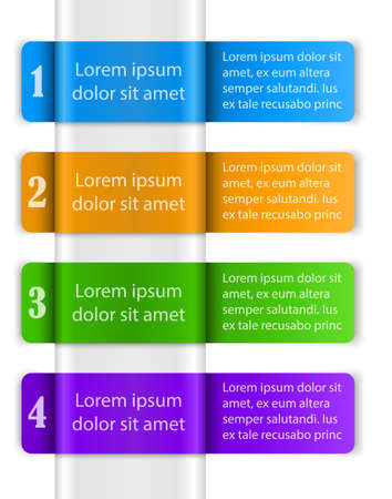 Colorful Web Stickers, Tags and Labelsのイラスト素材